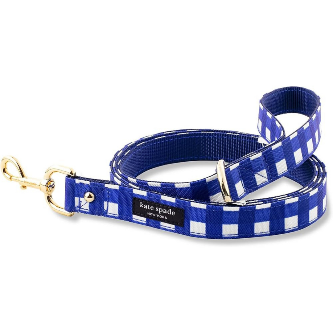 Kate Spade Navy Daisy Gingham Leash