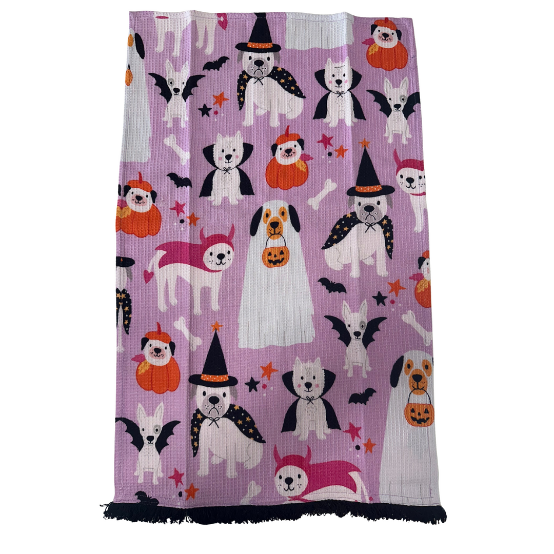 Halloween Pups Dish Towel