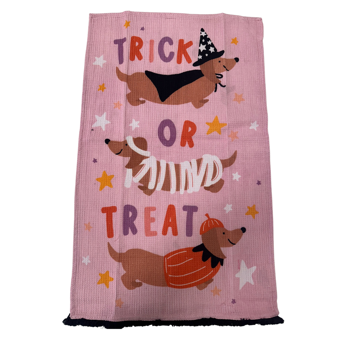 Trick-or-Treat Dish Towel