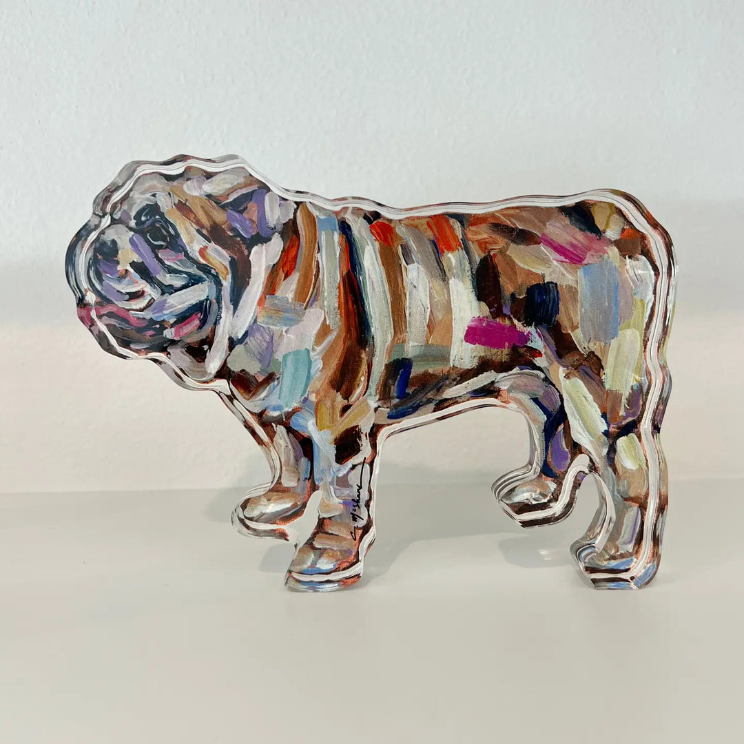 "Bulldog Abstract" Acrylic Shelfie