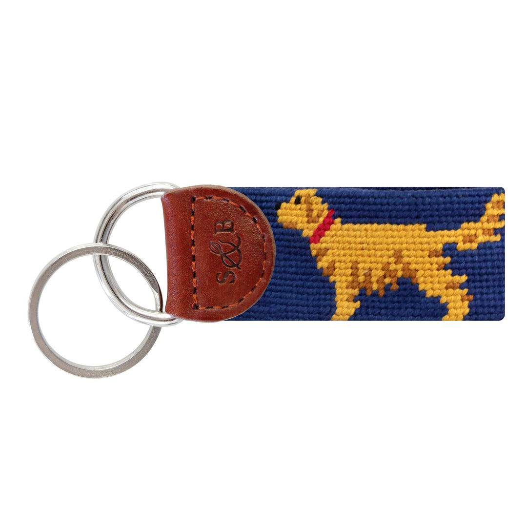 Smathers & Branson-Golden Retriever Key Fob (Classic Navy)