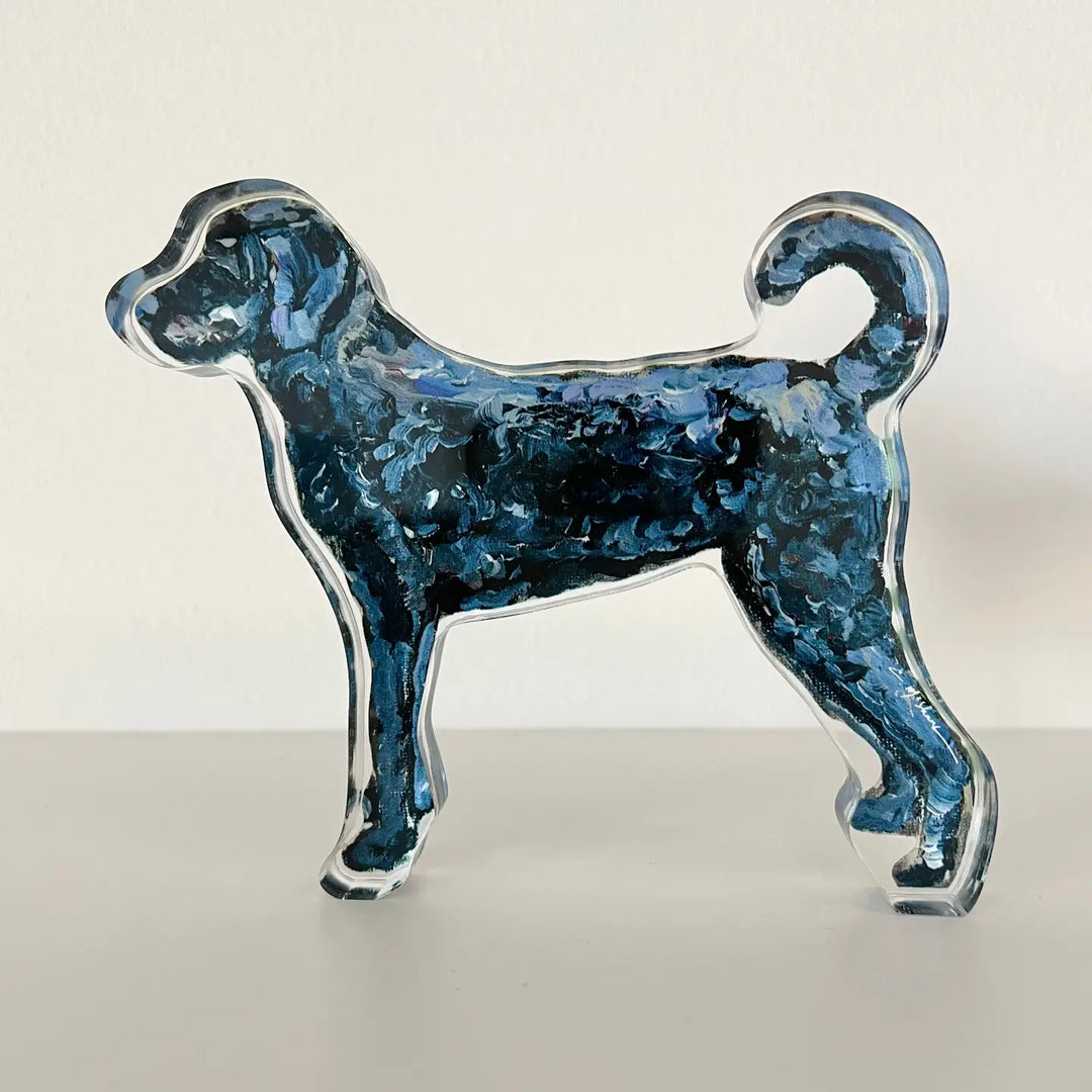 "Black Labradoodle" Acrylic Shelfie