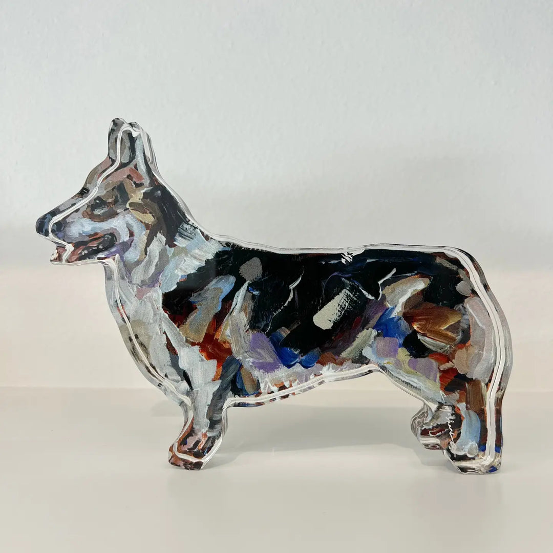 "Corgi Tri" Acrylic Shelfie