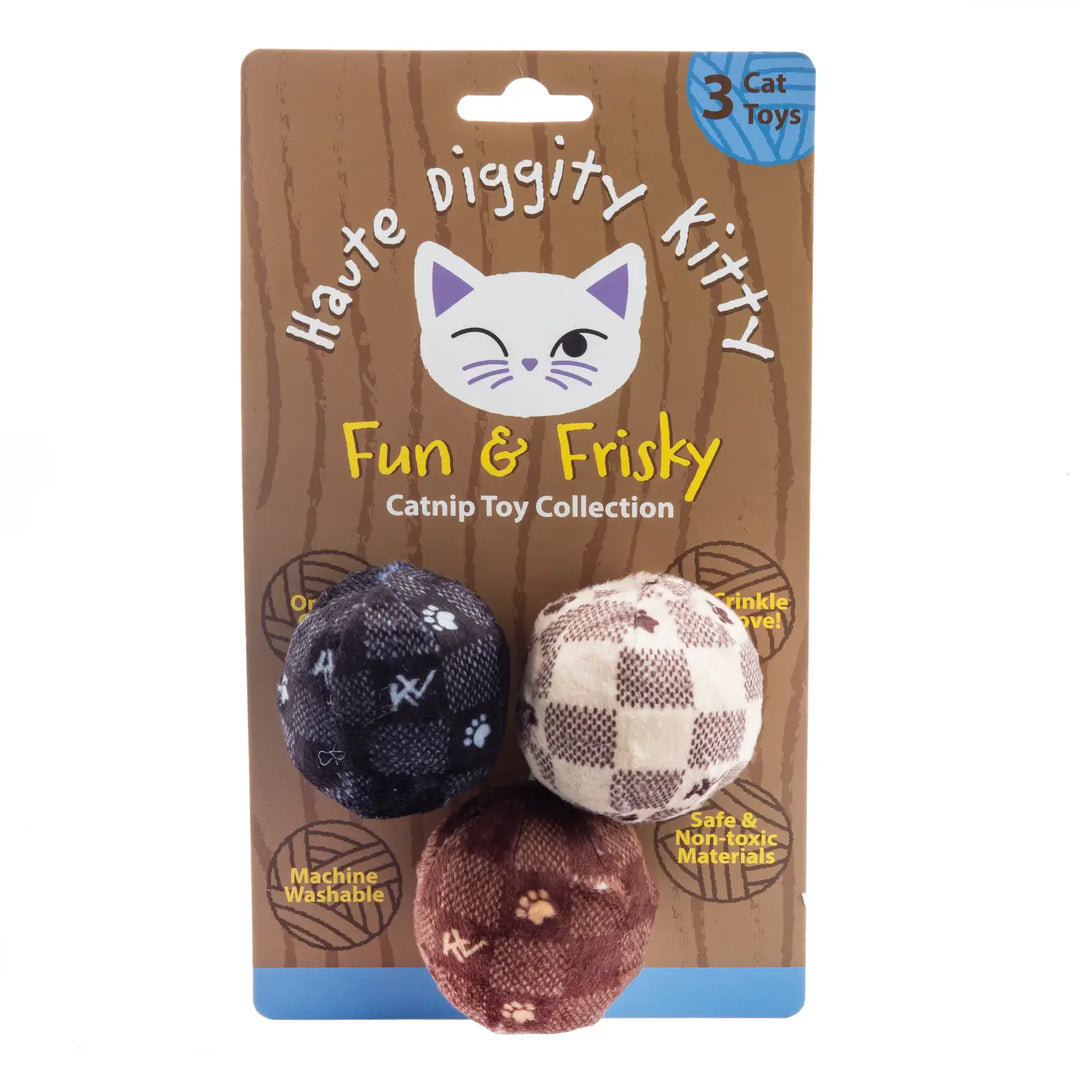 Kitty Vuiton Balls Organic Catnip Toys