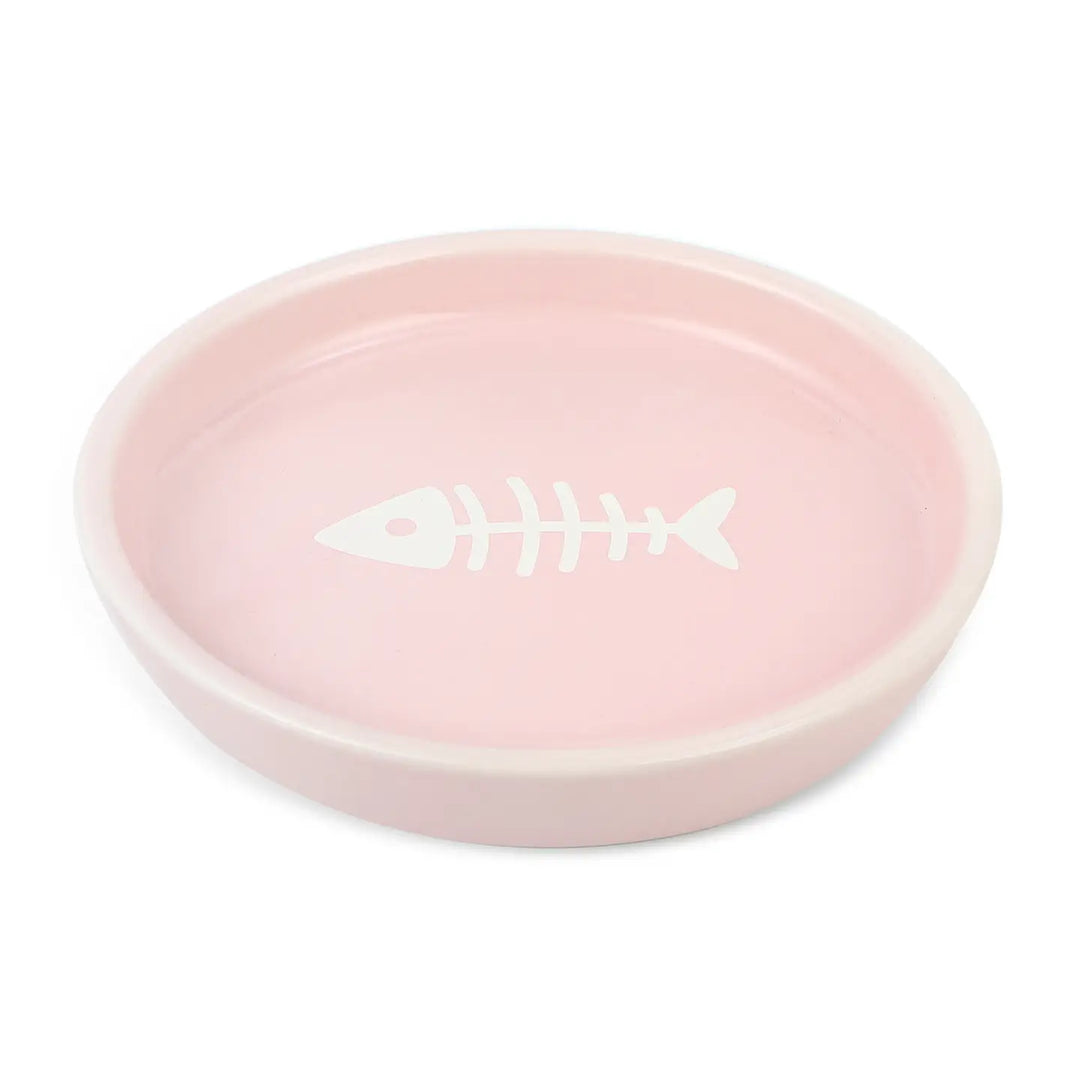 Oscar Classic Round Cat Dish (Pink)