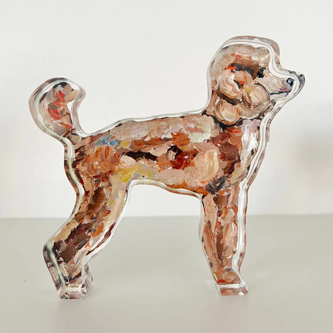 "Apricot Poodle" Acrylic Shelfie