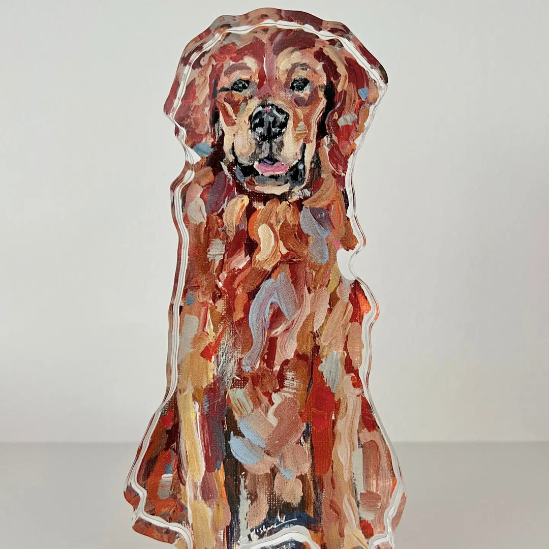 "Golden Retriever Red" Acrylic Shelfie