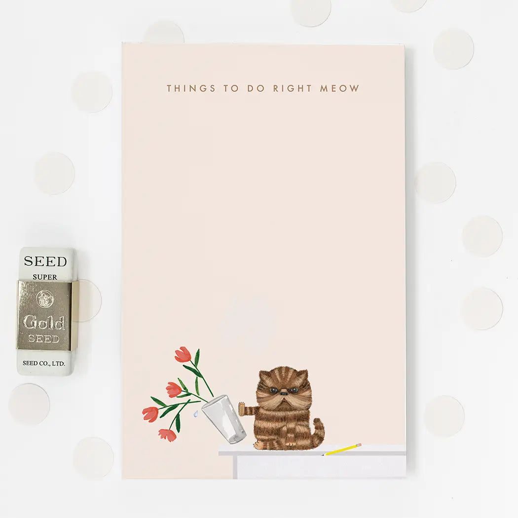 Things To Do Right Meow Notepad