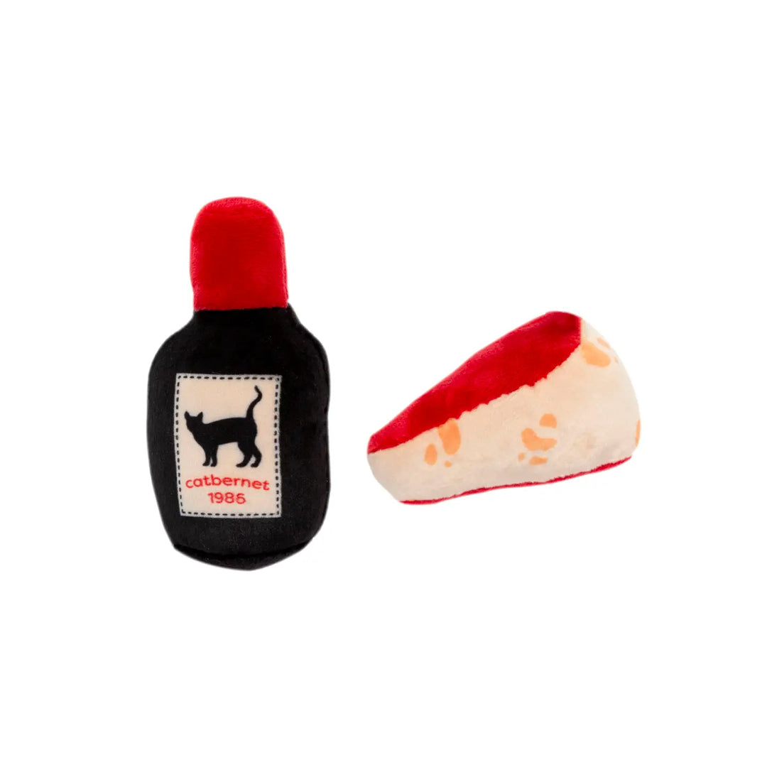 Cheese and Wine Cat Toy