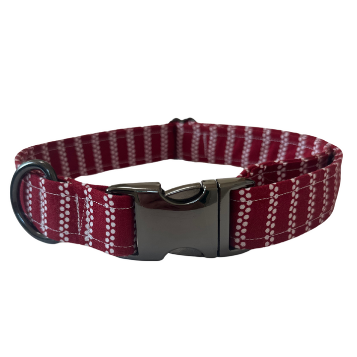 Crimson Vertical Stripe Unleashed Collar