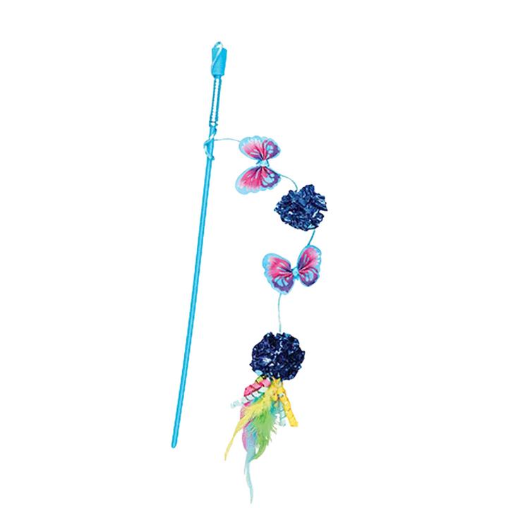 Ethical Butterfly & Mylar Cat Wand (3 Colors)