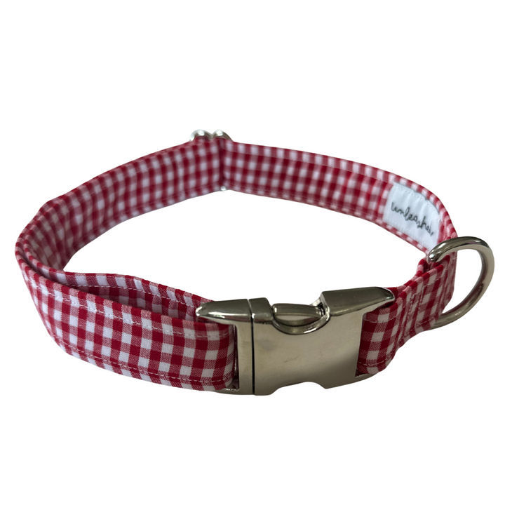 Crimson Check Unleashed Collar
