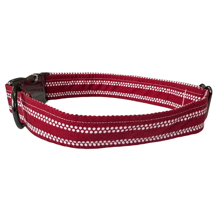 Crimson Horizontal Stripe Unleashed Collar