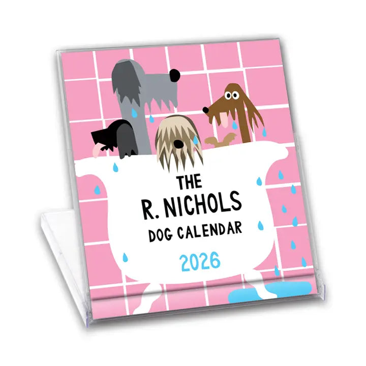 Dog Desk Calendar 2026