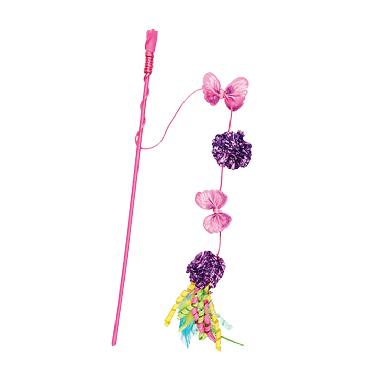 Ethical Butterfly & Mylar Cat Wand (3 Colors)