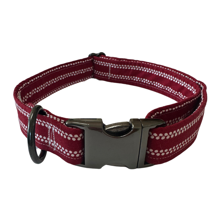 Crimson Horizontal Stripe Unleashed Collar