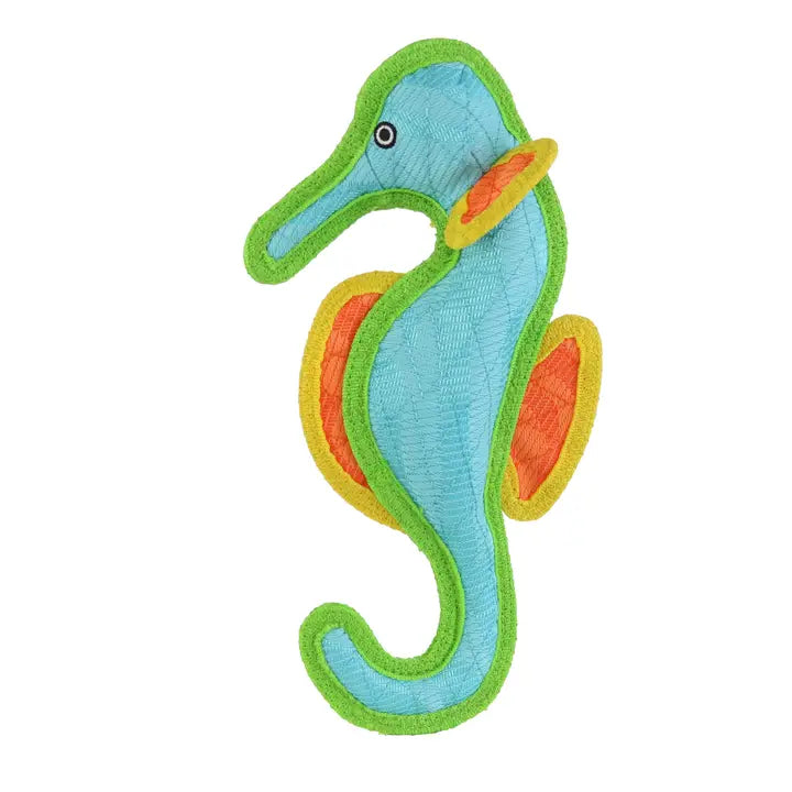 Duraforce Seahorse - Blue, Durable, Squeaky Dog Toy