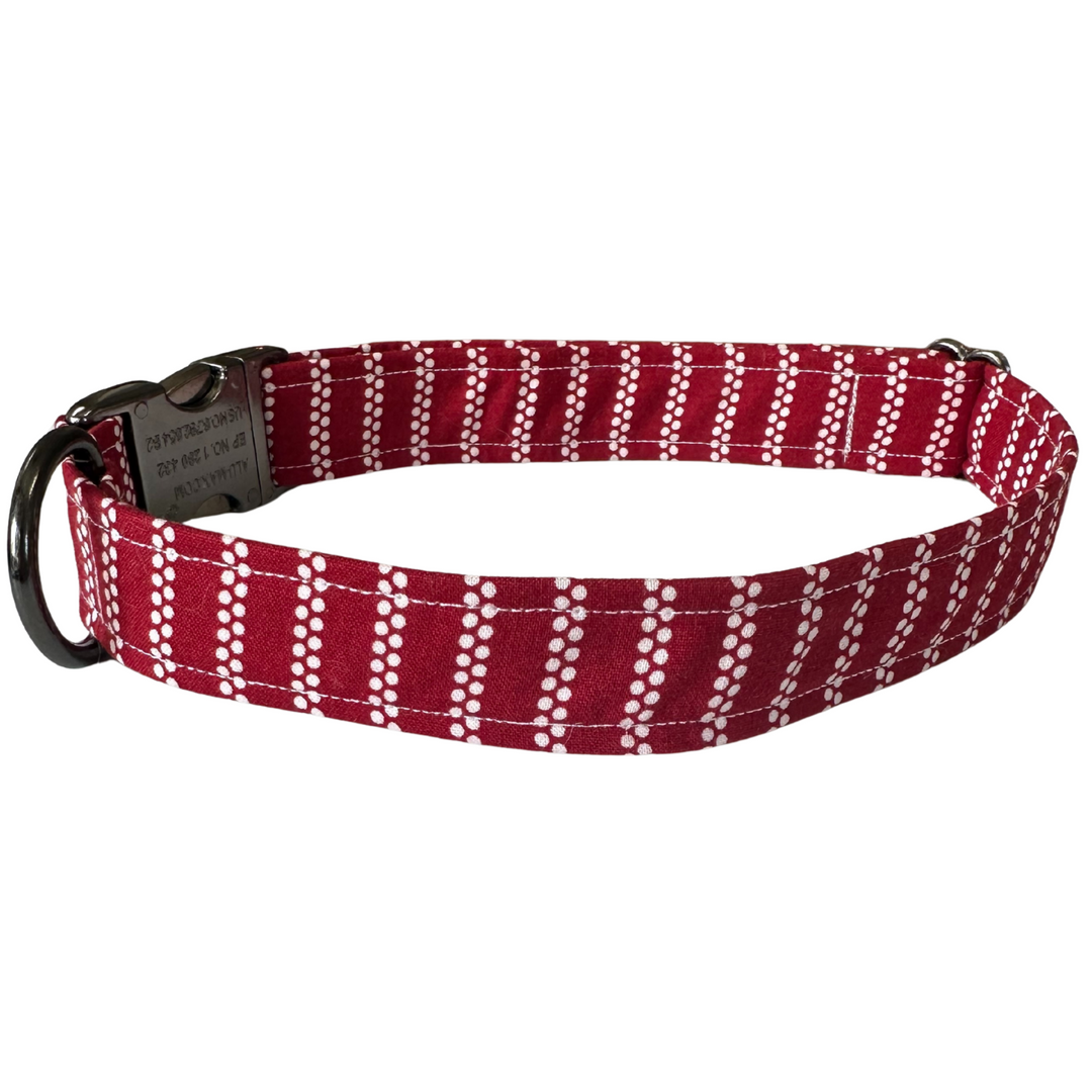 Crimson Vertical Stripe Unleashed Collar