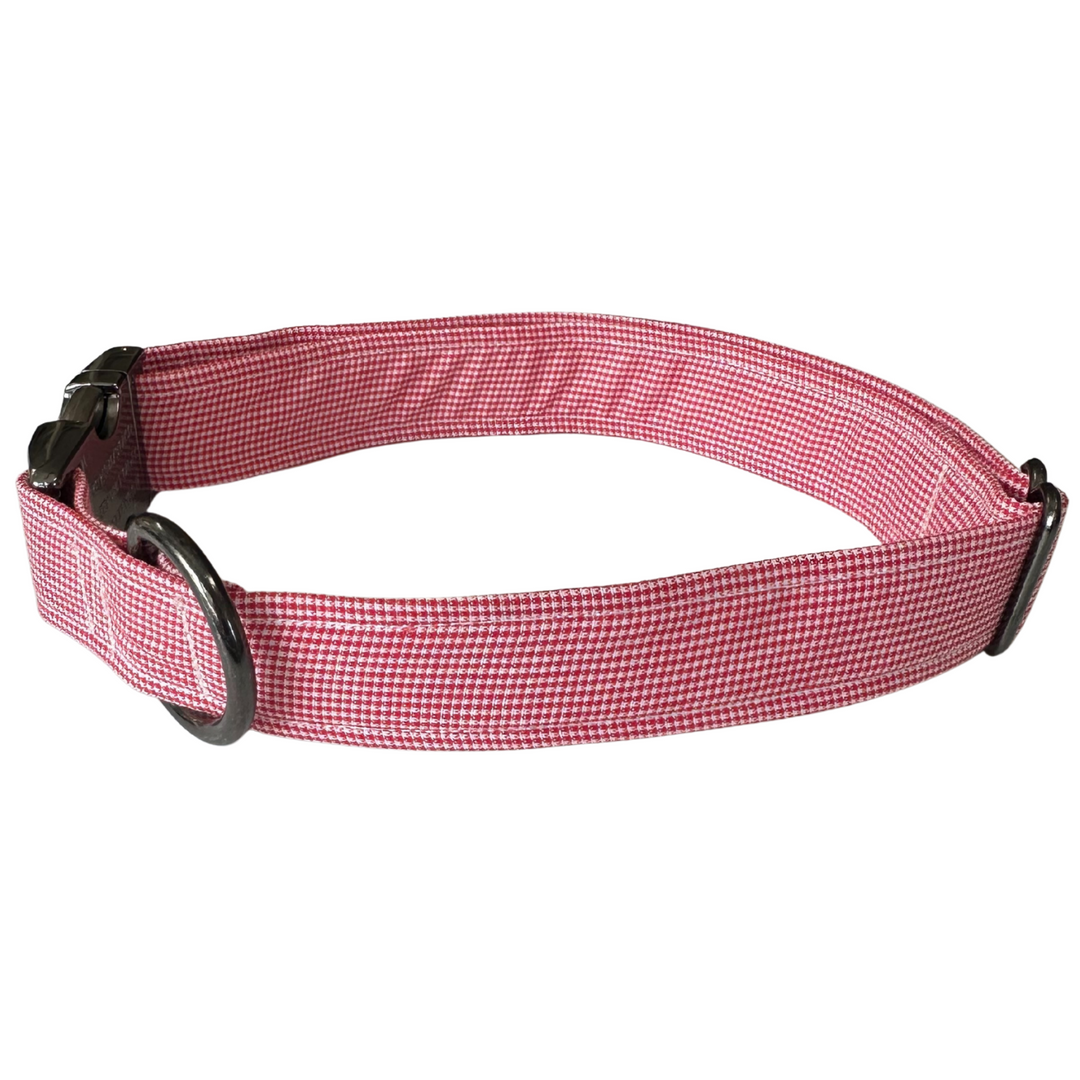 Crimson Houndstooth Unleashed Collar