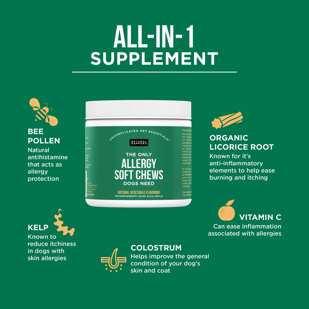 The Only Allergy Soft Chews Dogs Needs(120 Count)
