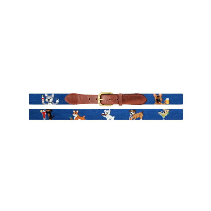 Smathers & Branson Needlepoint Booze Hound Belt