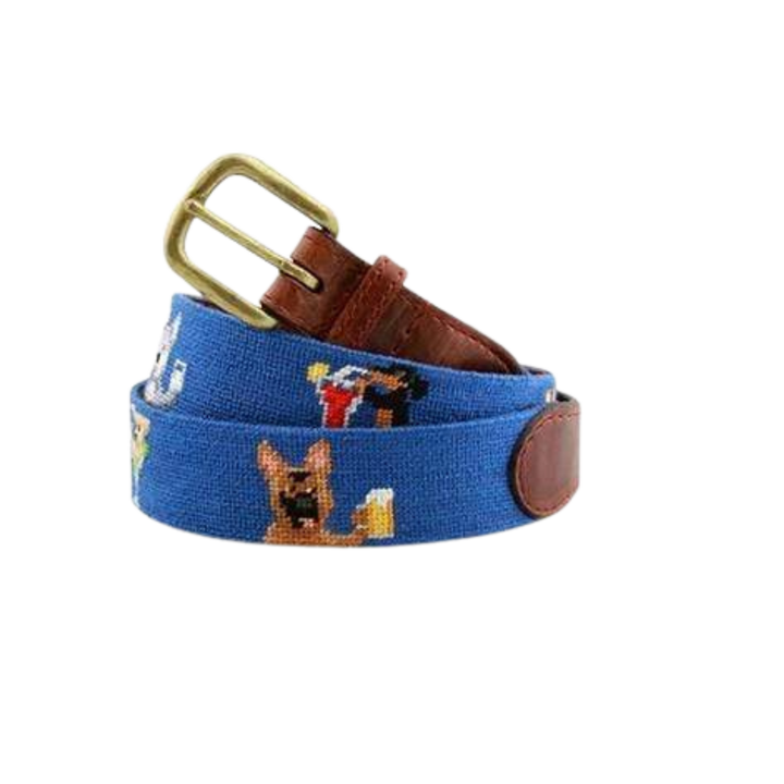 Smathers & Branson Needlepoint Booze Hound Belt