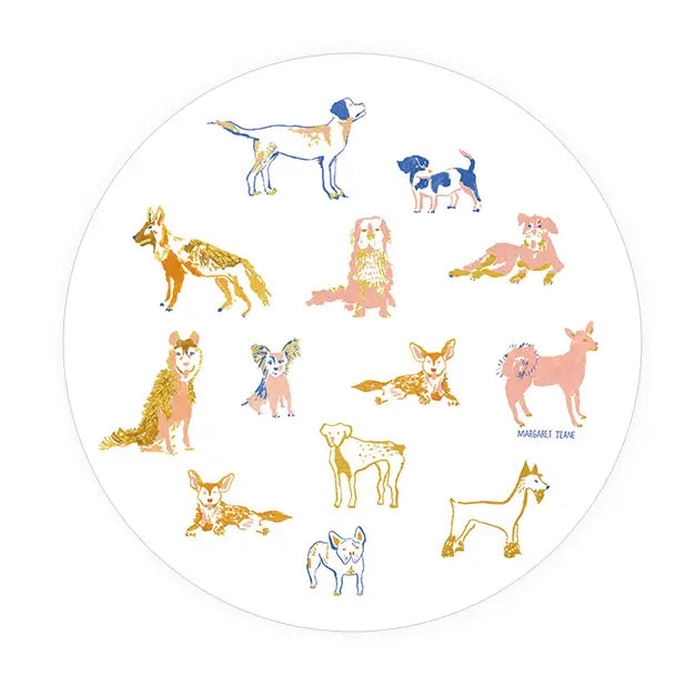 Dogs Seedlings Coaster (Set of 2)
