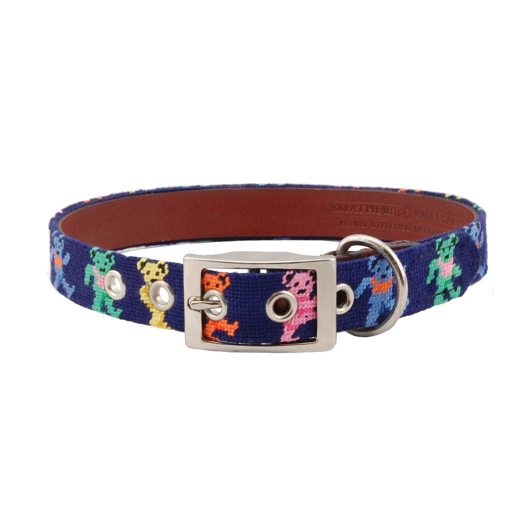 Smathers & Branson - Dancing Bears Dog Collar (Dark Navy)