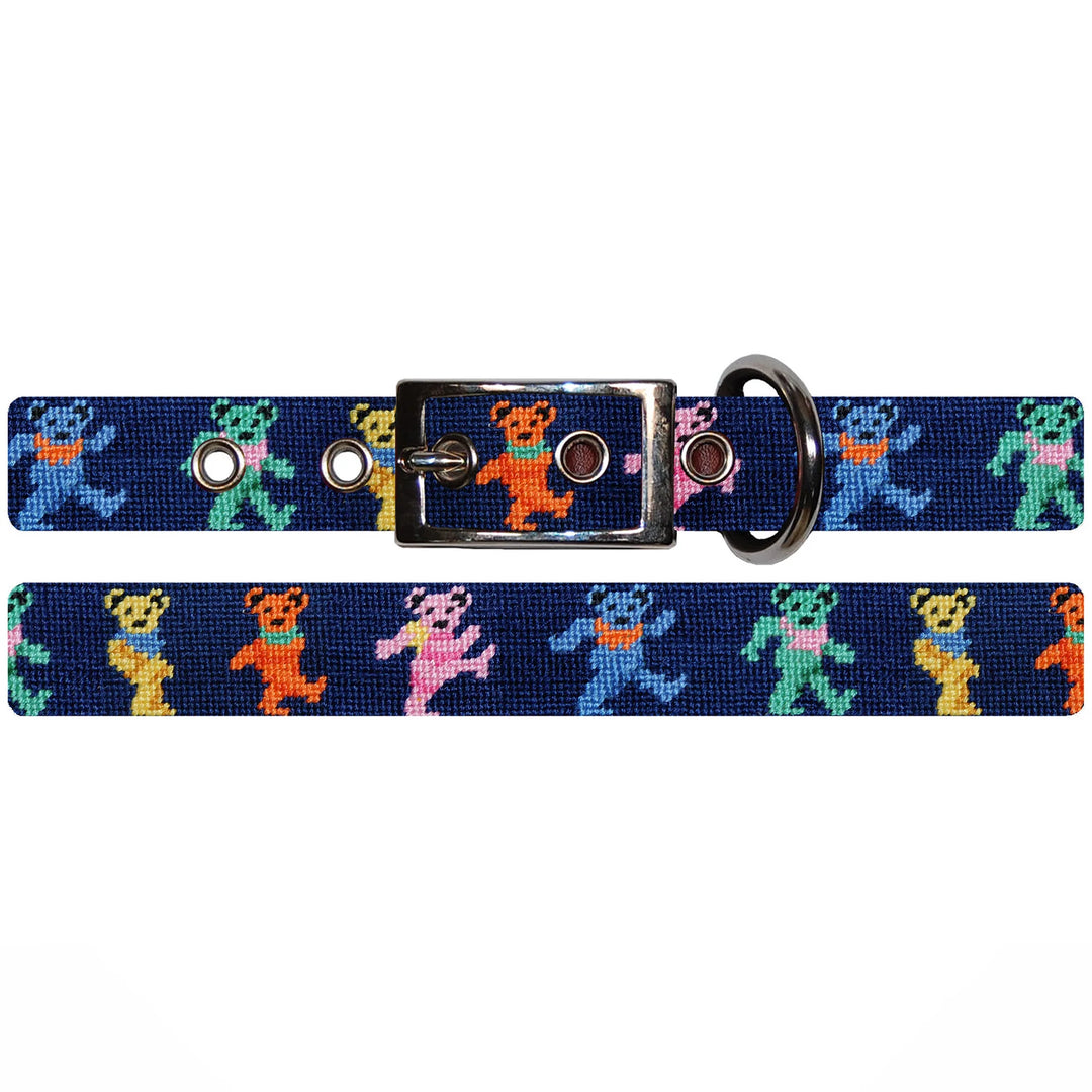 Smathers & Branson - Dancing Bears Dog Collar (Dark Navy)