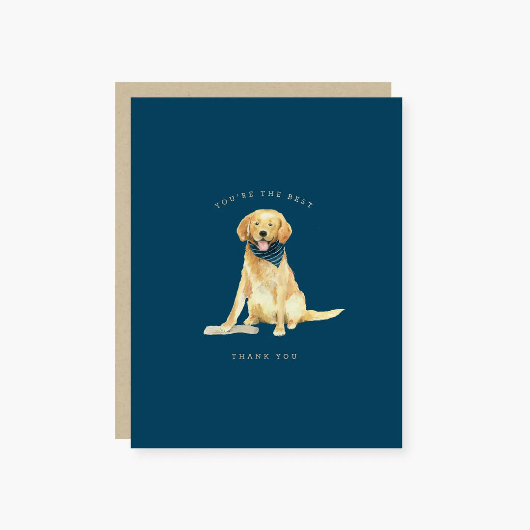 You Are the Best! Thank You Card (Black Lab or Golden Lab)