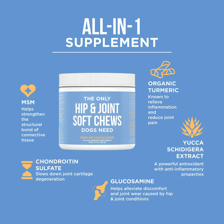 The Only Hip & Joint Soft Chews Dogs Need (120 Count)