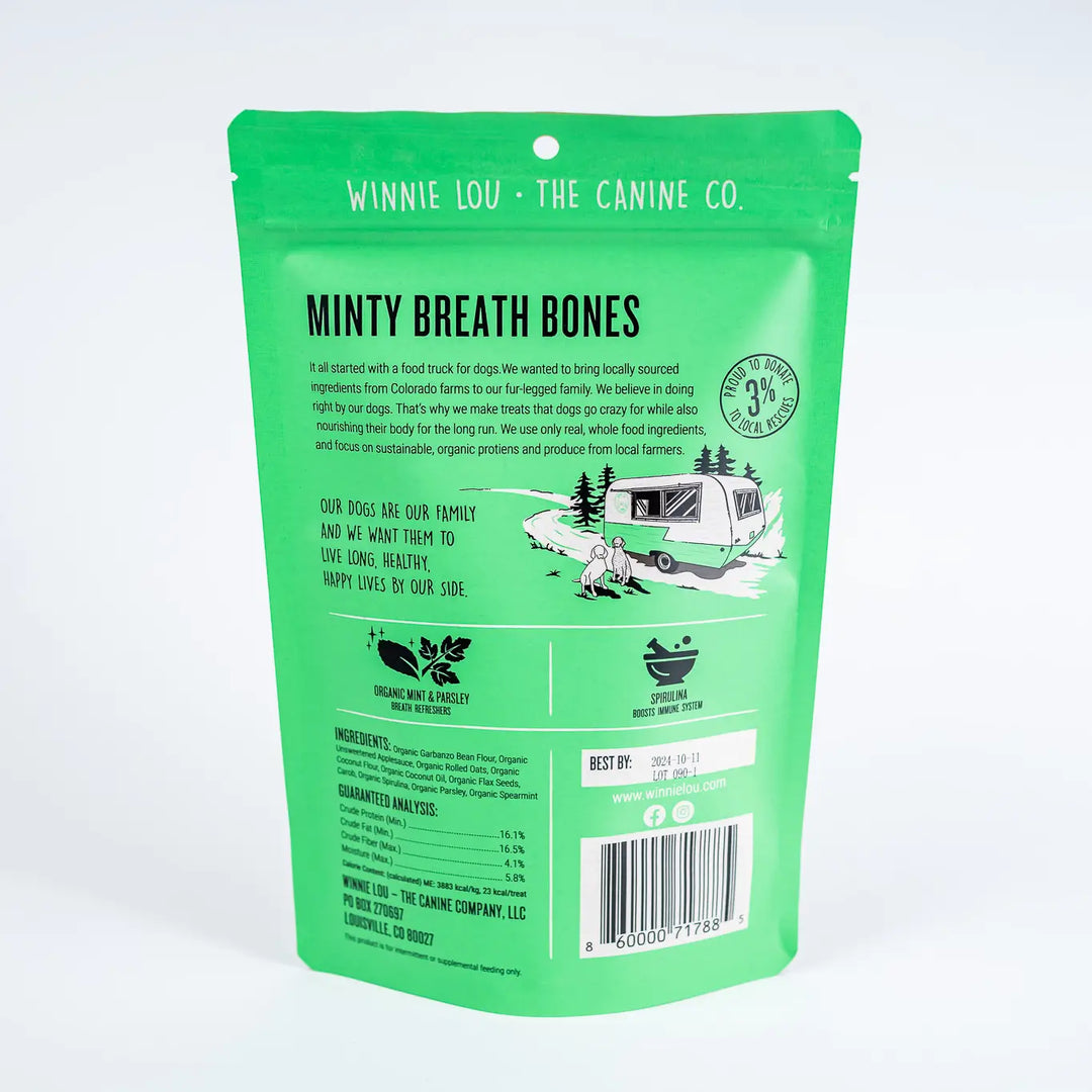 Minty Breath Bones - Dog Treat (4oz bag)