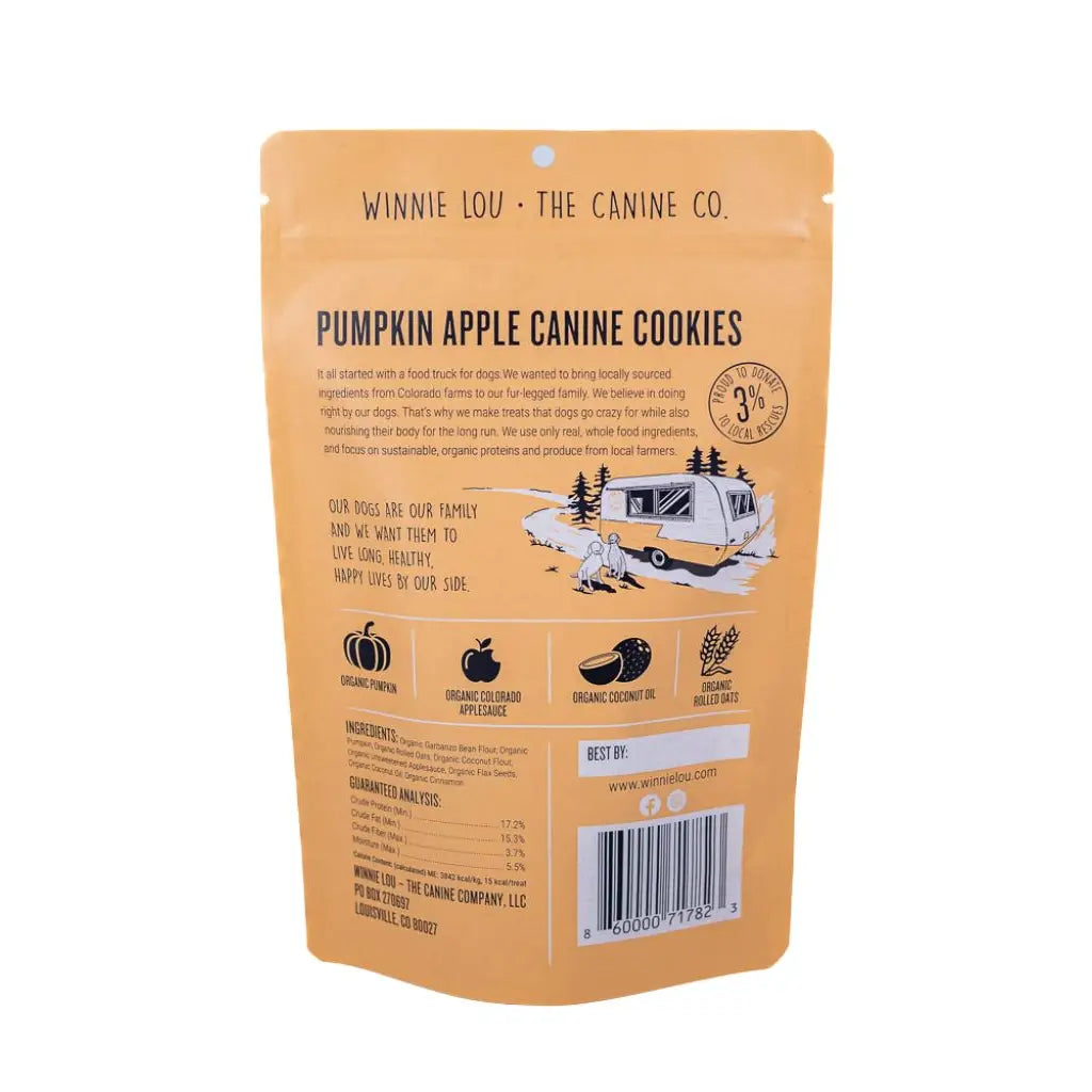 Pumpkin Apple Canine Cookies - Dog Treat (4oz bag)