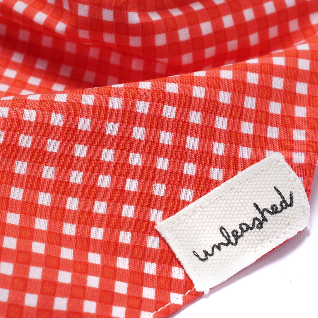 Unleashed Bandana - Red Gingham