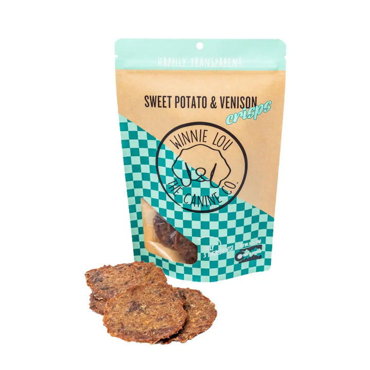 Sweet Potato & Venison Crisps - Dog Treat (2.5oz bag)