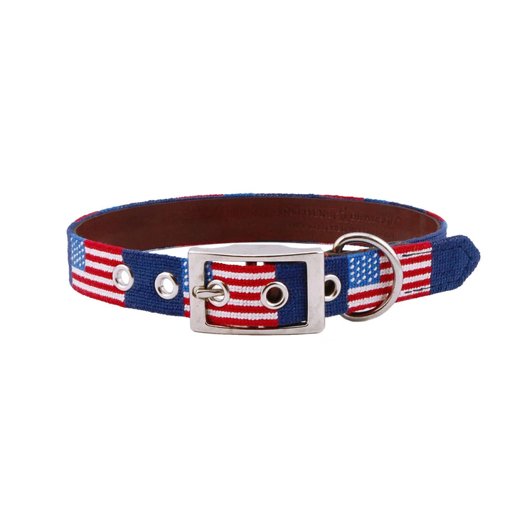 Smathers & Branson-American Flag Dog Collar (Classic Navy)