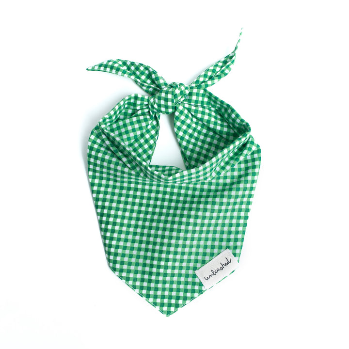 Unleashed Bandana - Green Gingham
