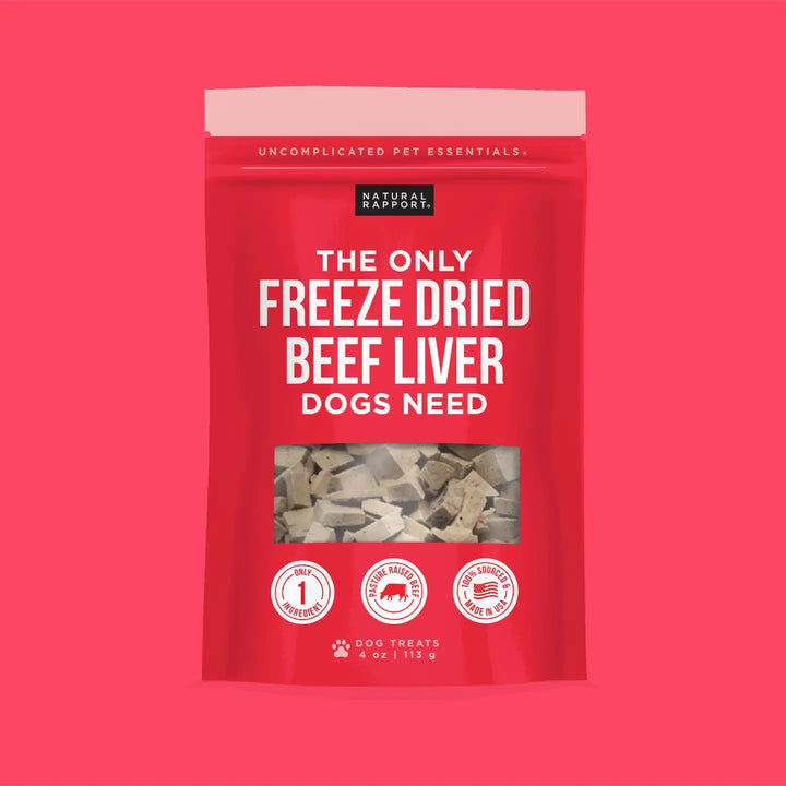 The Only Freeze Dried Beef Liver Dogs Need (4oz bag)