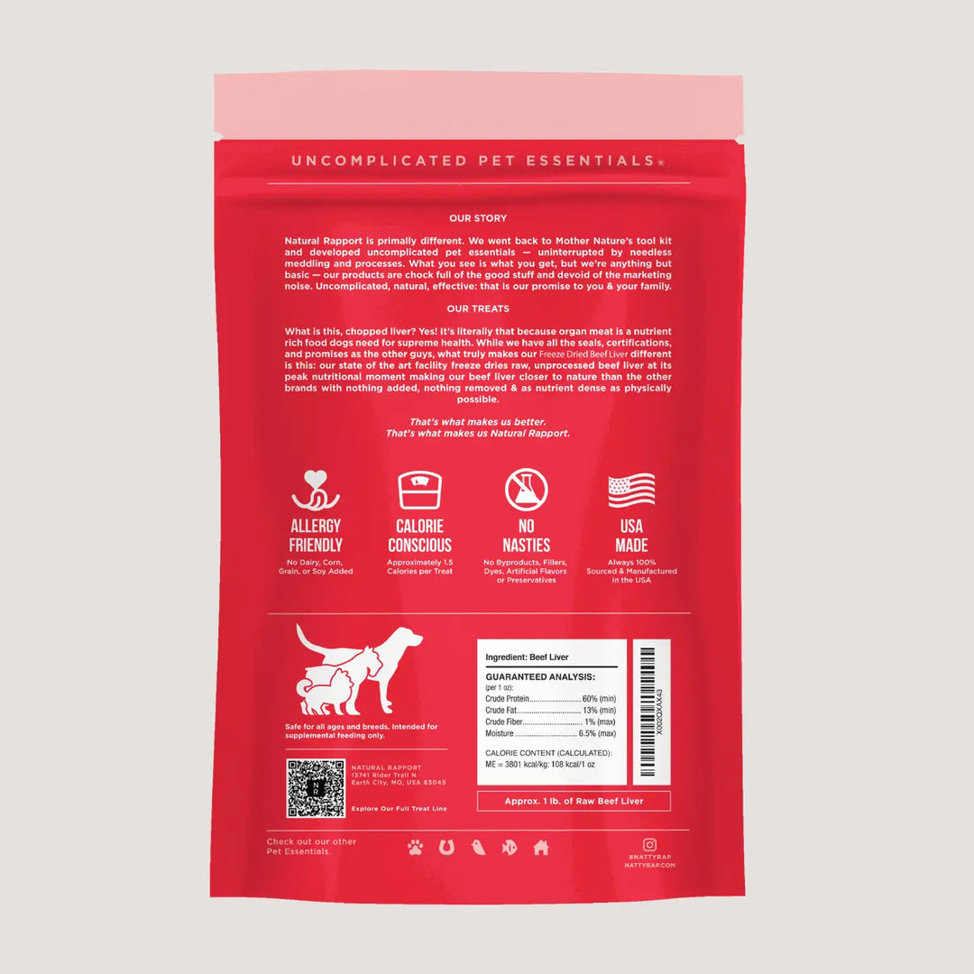 The Only Freeze Dried Beef Liver Dogs Need (4oz bag)