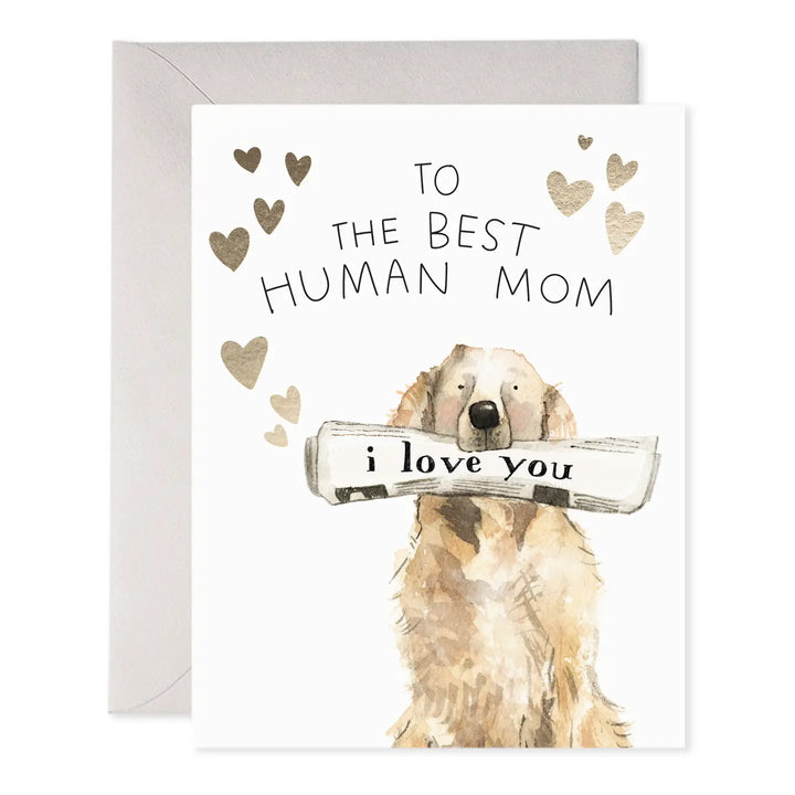 Best Human Mom  – Dog Mom Mother’s Day Card