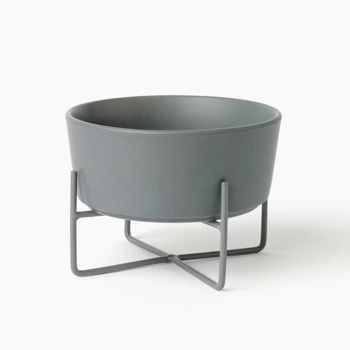 Simple Solid Bowl + Dog Bowl Stand (Small) (3 Colors)