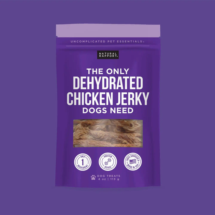The Only Dehydrated Chicken Jerky Dogs Need (4oz bag)