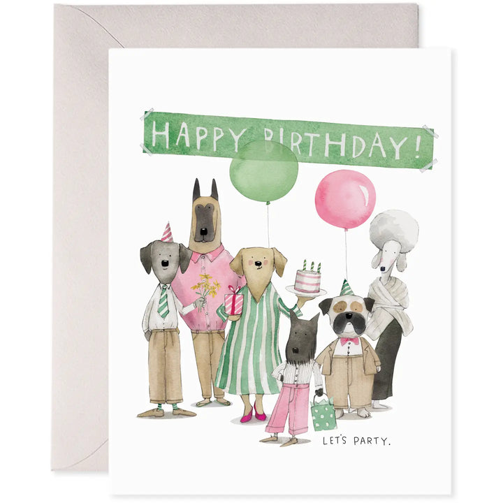 Dog Party Birthday | Birthday Card