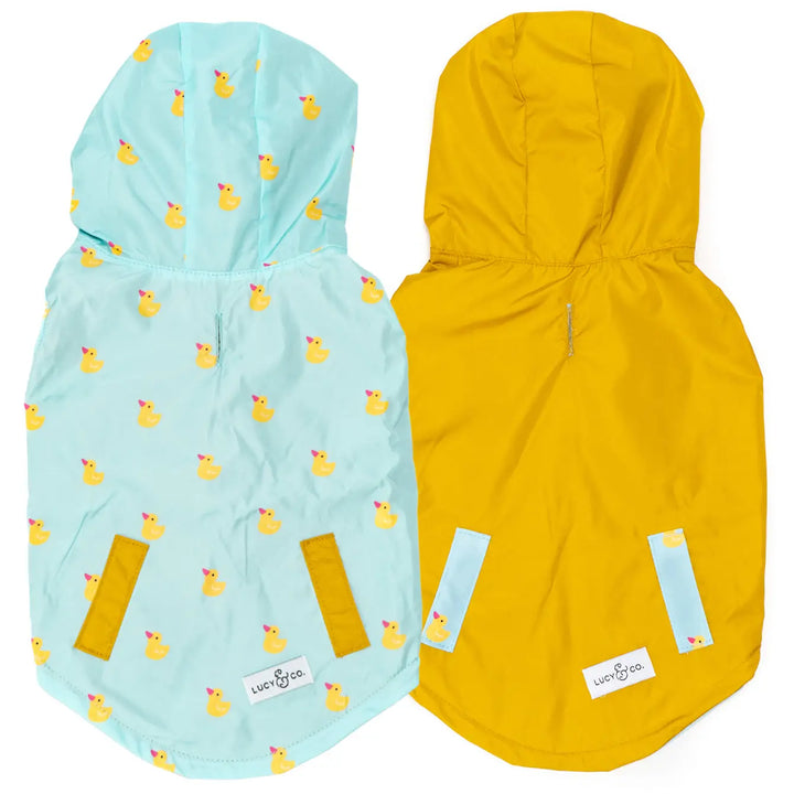 Lucy & Reversible Raincoat For Dogs (Lucky Ducky)