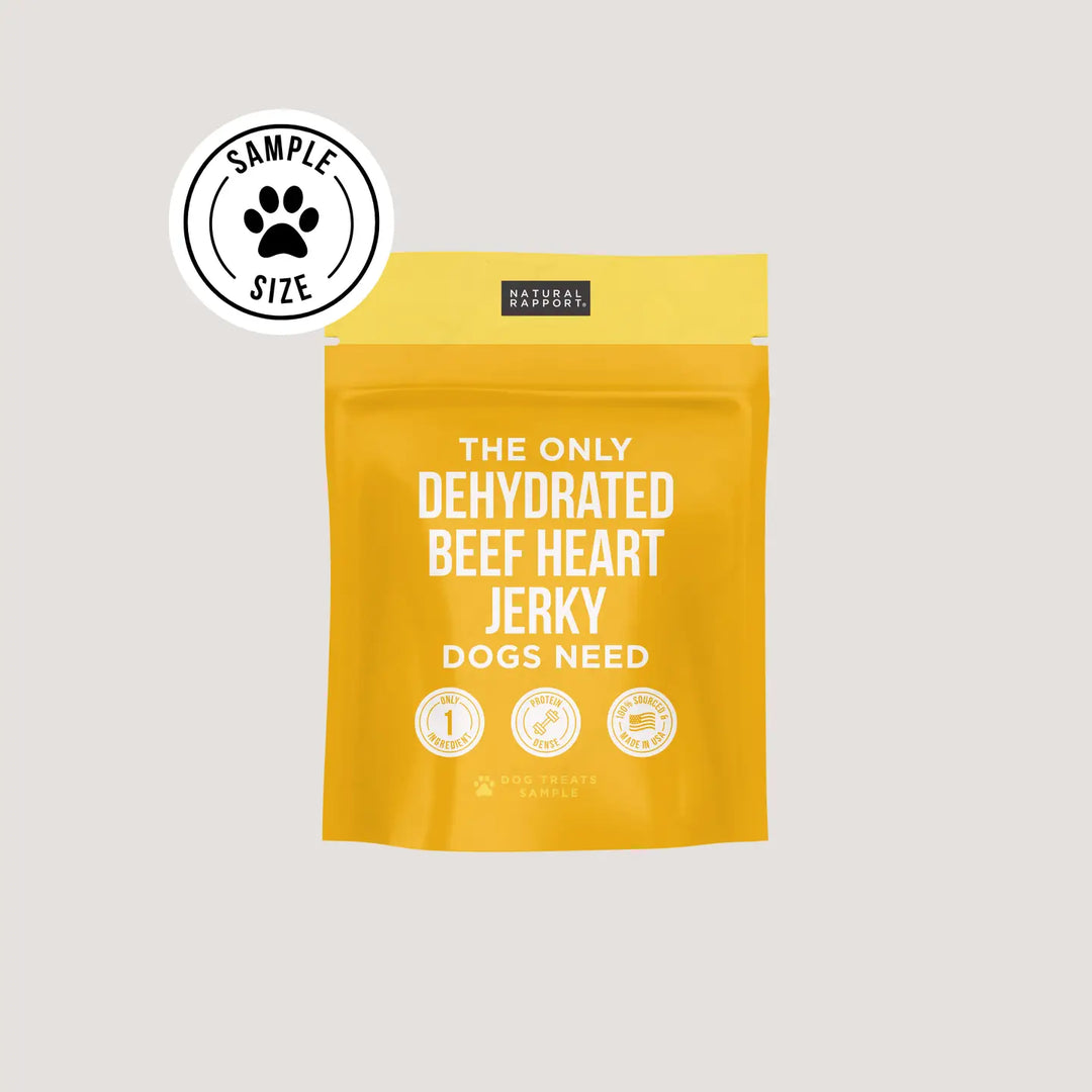 The Only Dehydrated Beef Heart Jerky Dogs Need(Sample Size)