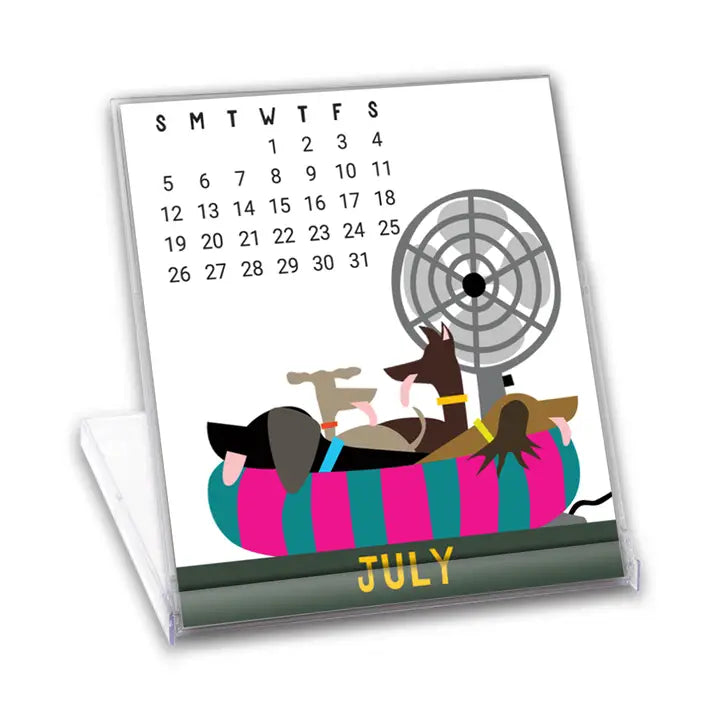 Dog Desk Calendar 2026
