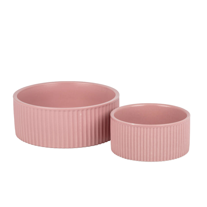 Jardin Ribbed Pet Bowl Collection - Small (3 Colors)