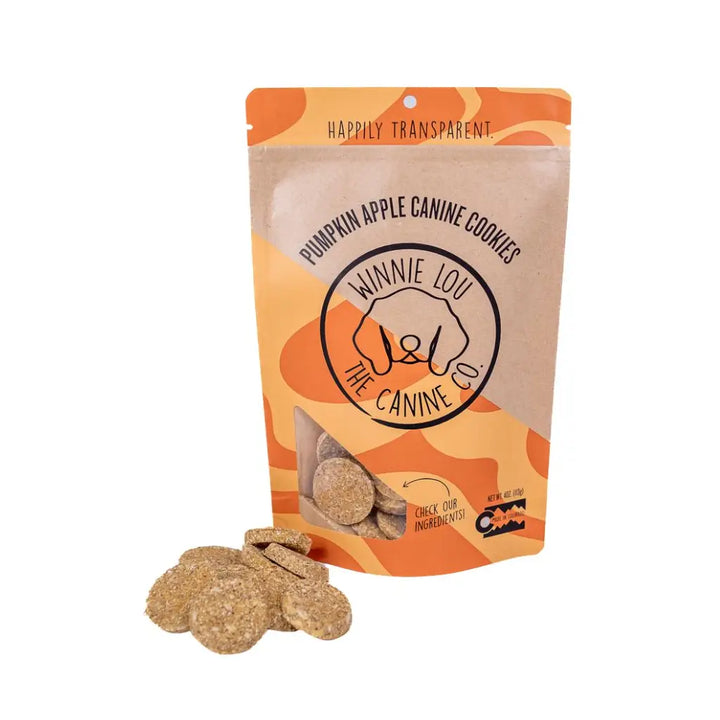 Pumpkin Apple Canine Cookies - Dog Treat (4oz bag)
