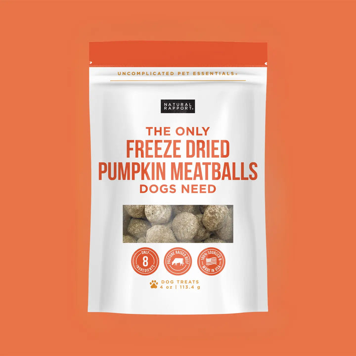 The Only Freeze Dried Pumpkin Meatballs Dogs Need (4oz bag)