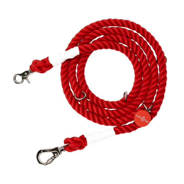 Lucy & Co Hands-Free Rope 7.5 Foot Length Leash (4 colors)